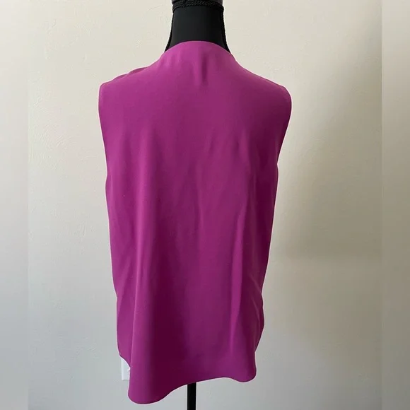BCBGMaxAzria Magenta Lace-Up Blouse - Picture 2 of 5